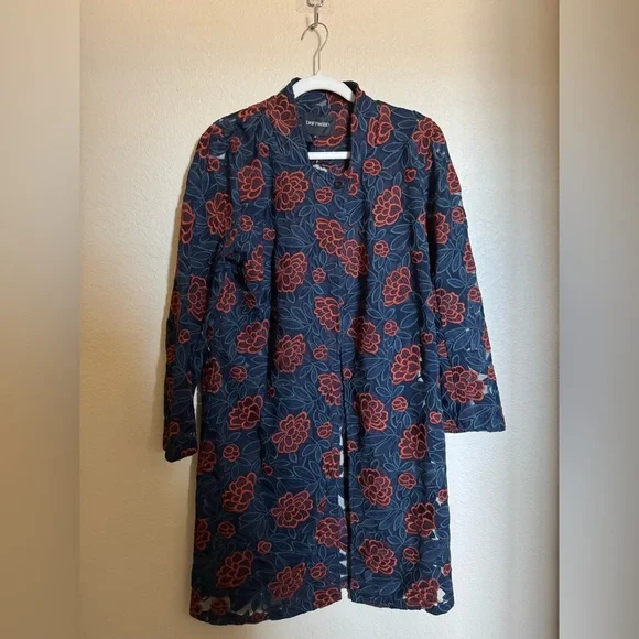 DRIFTWOOD Turn Heads Floral Crochet Mesh Jacket Coat Sz M NEW - Picture 2 of 7